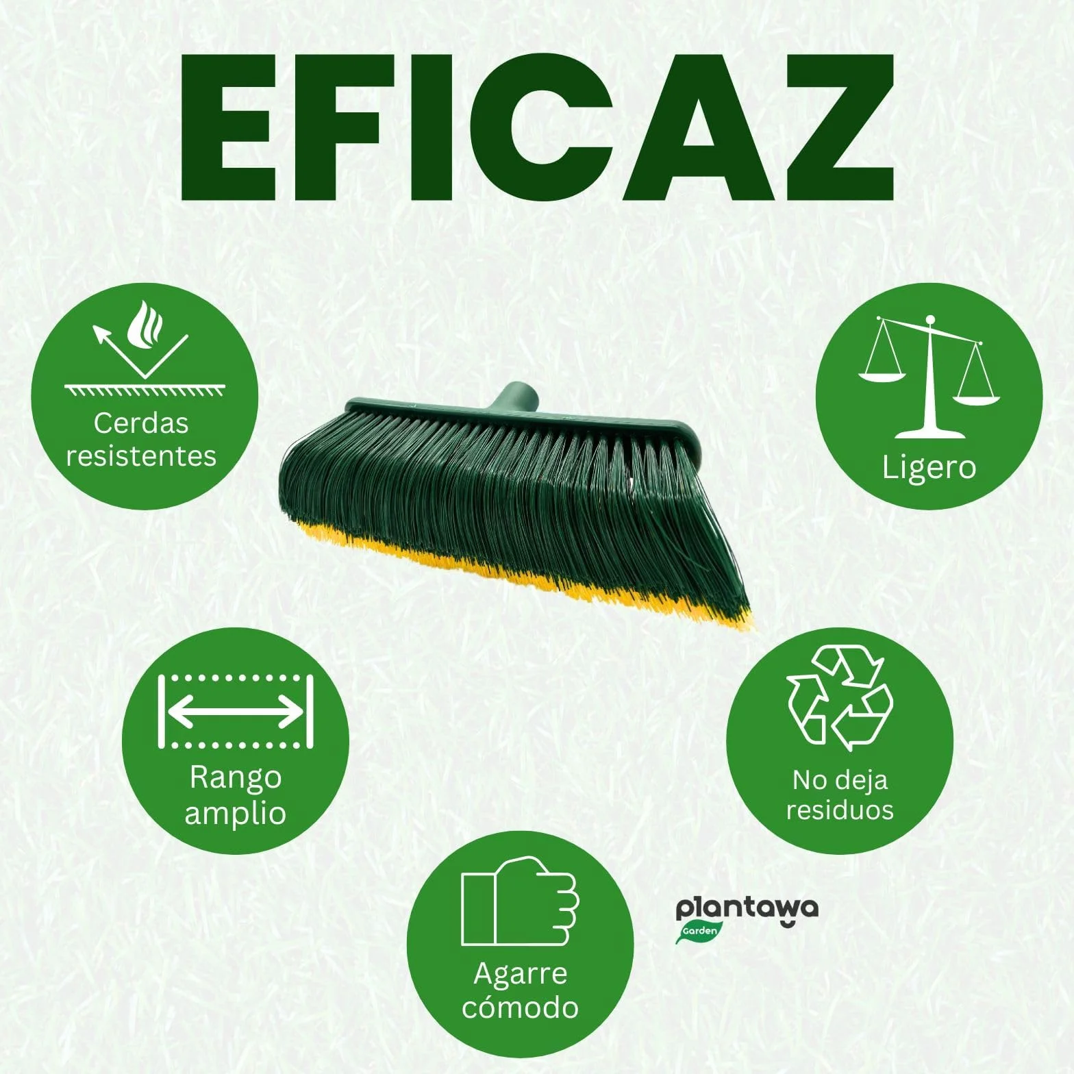 Cepillo para Césped Artificial | Escoba para Limpiar, Peinar y Levantar Fibras | Sin Mango y Ligero