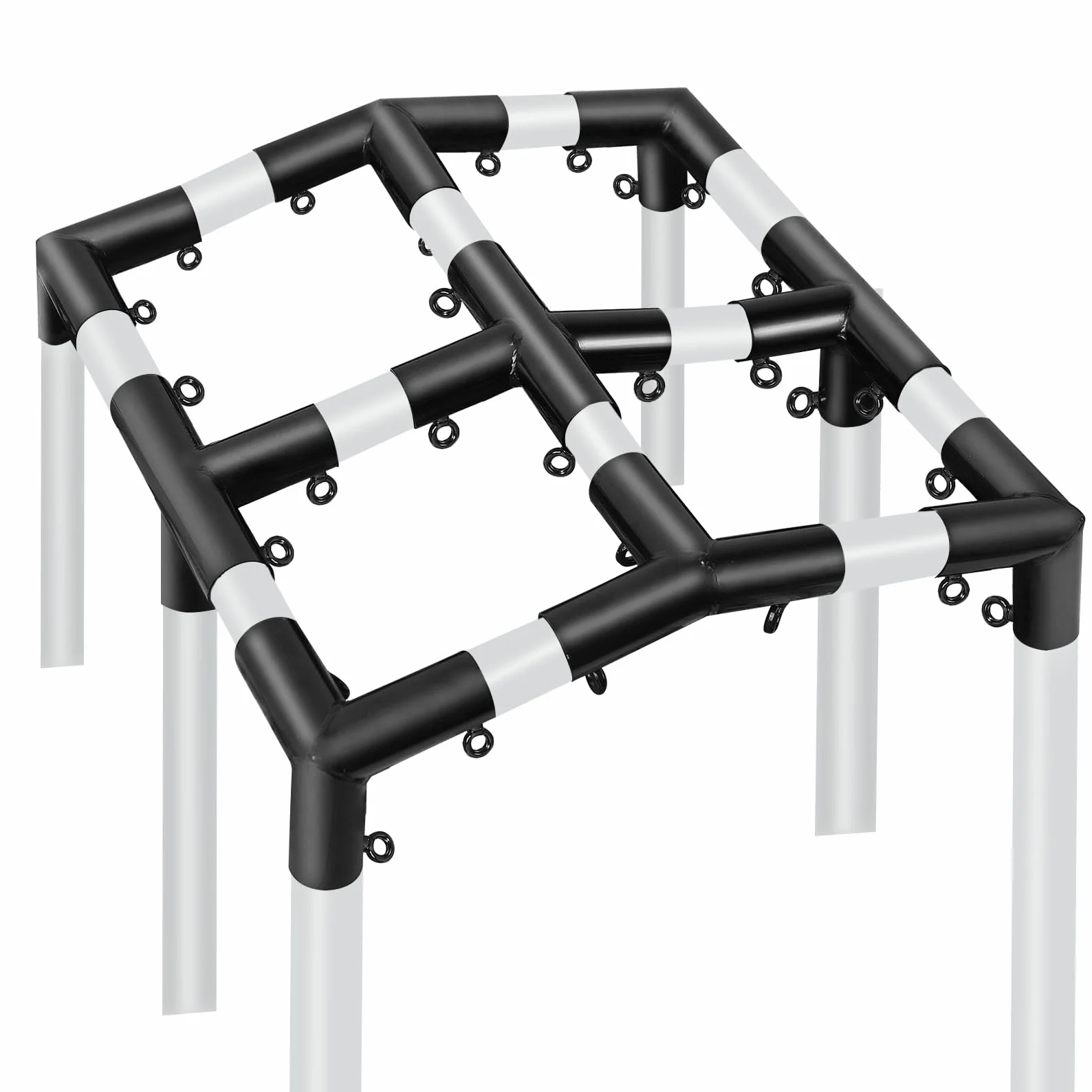 Aoneky Kit de acopladores de montaje de toldo de esquina de 1 3/8 pulgadas, conectores de marco de cochera (6 patas)