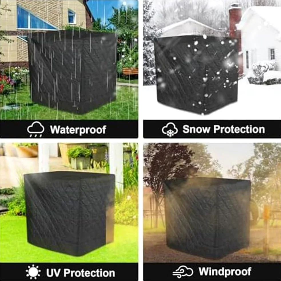 IBC - Cubierta protectora de invierno de 1000 L, con aislamiento térmico, tela Oxford, protección UV, para almacenamiento de contenedores de agua de lluvia, 120 x 100 x 116 cm (plata)