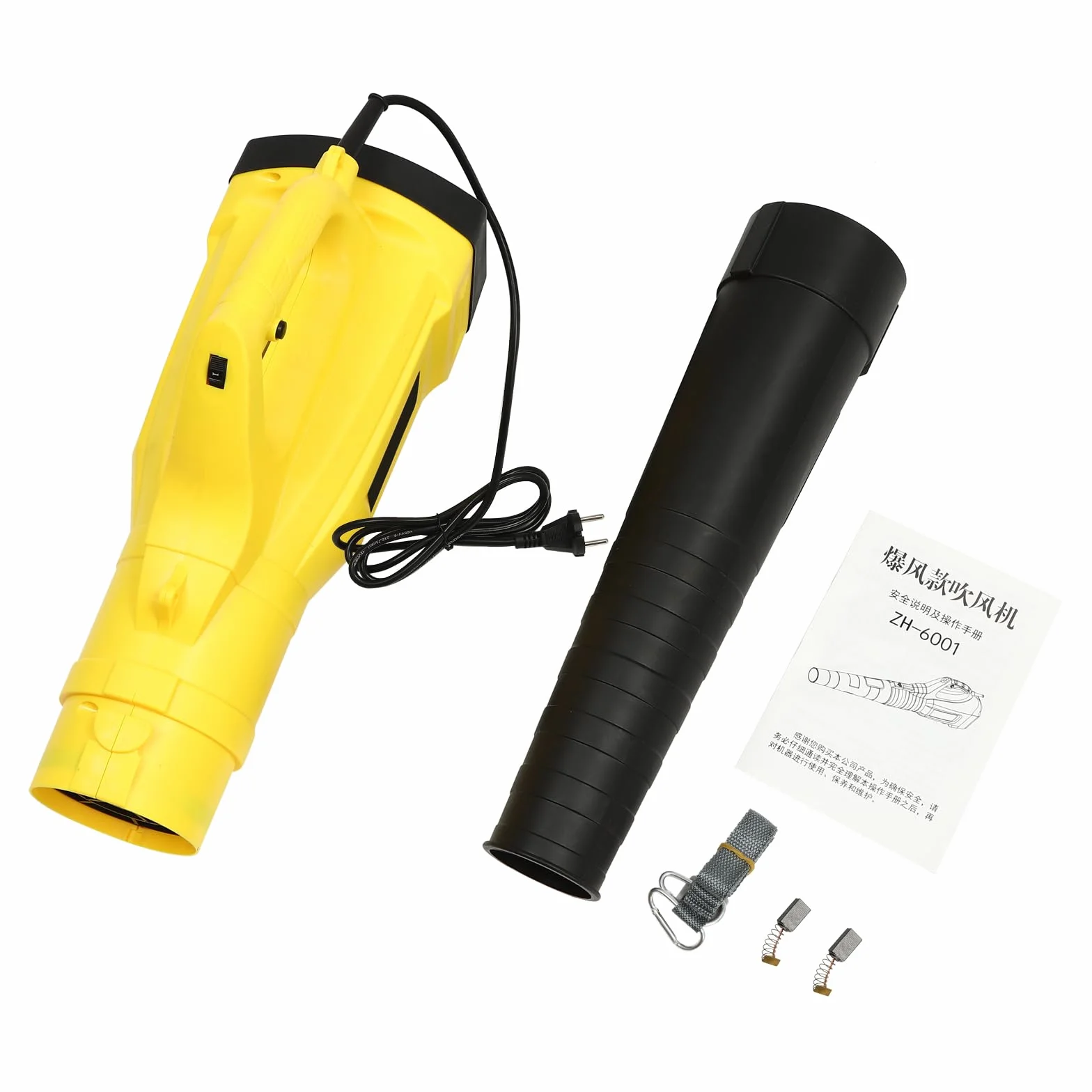 Soplador de hojas ligero de 220 V para jardín, cuidado del césped, limpieza de patios. | Soplador con cable de 3,7 kg, ligero para el cuidado del césped del jardín, así como para la limpieza industrial en el garaje