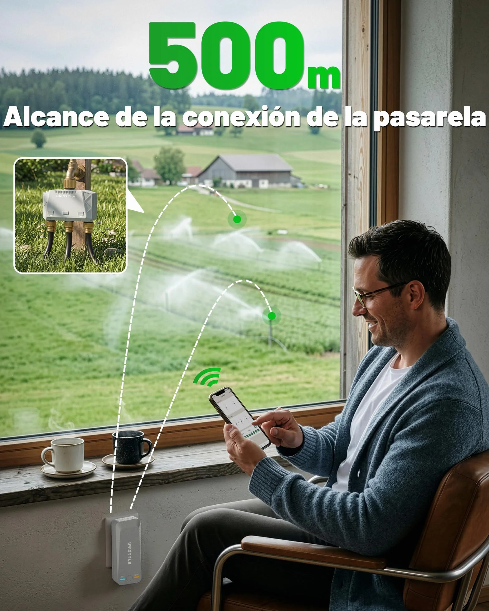 Programador de riego WiFi 3 Salidas Temporizador Inteligente App