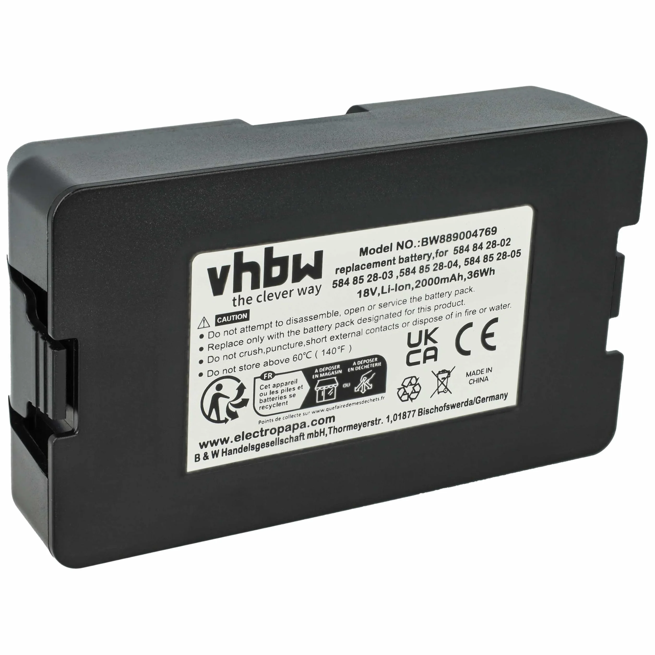 vhbw Batería Compatible con Husqvarna Automower 310 (2020), Mark II (2022) Robot cortacésped 2 Ah, 18V Li-Ion