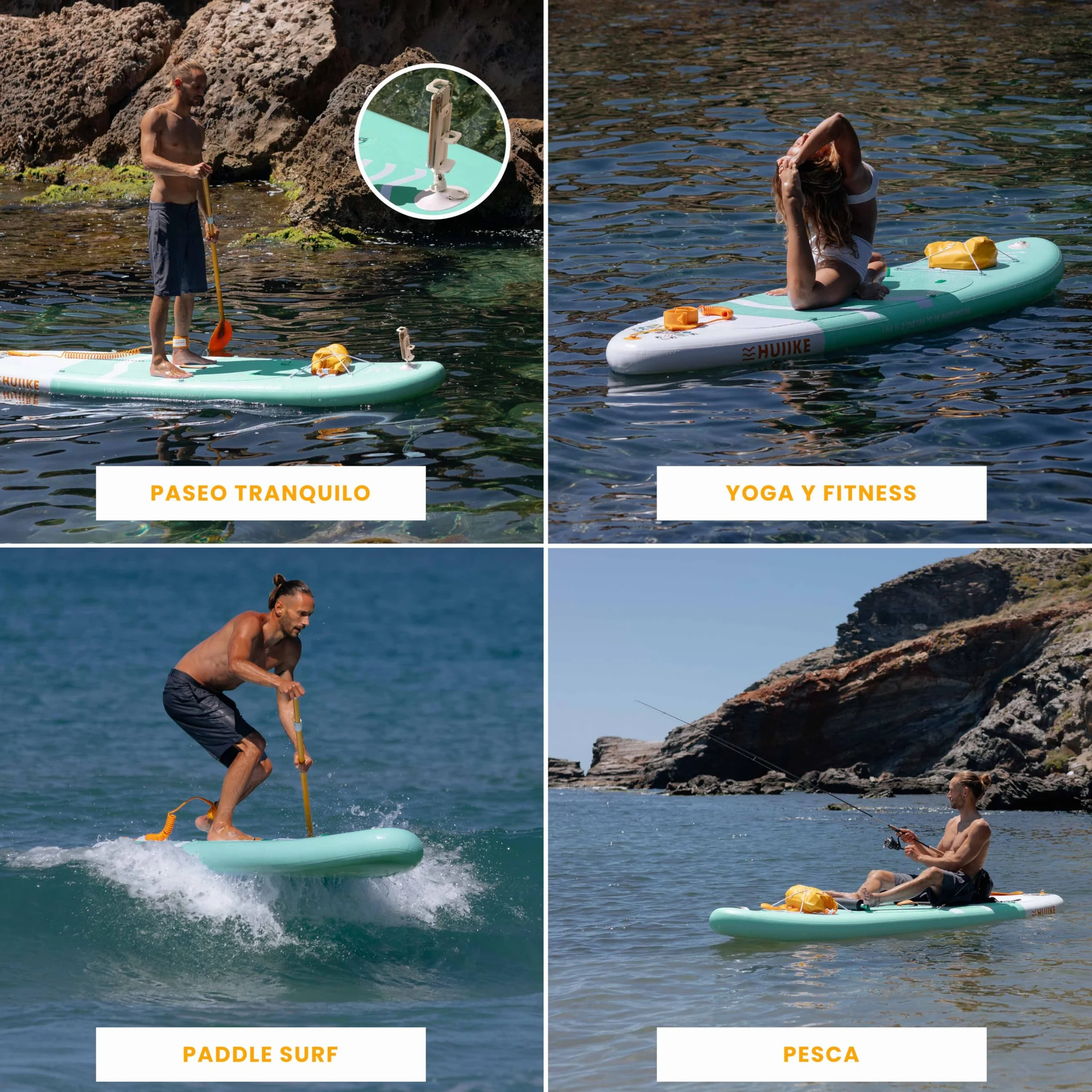 HUIIKE Tabla Paddle Surf Hinchable 305x84x15 cm 130 kg con Accesorios