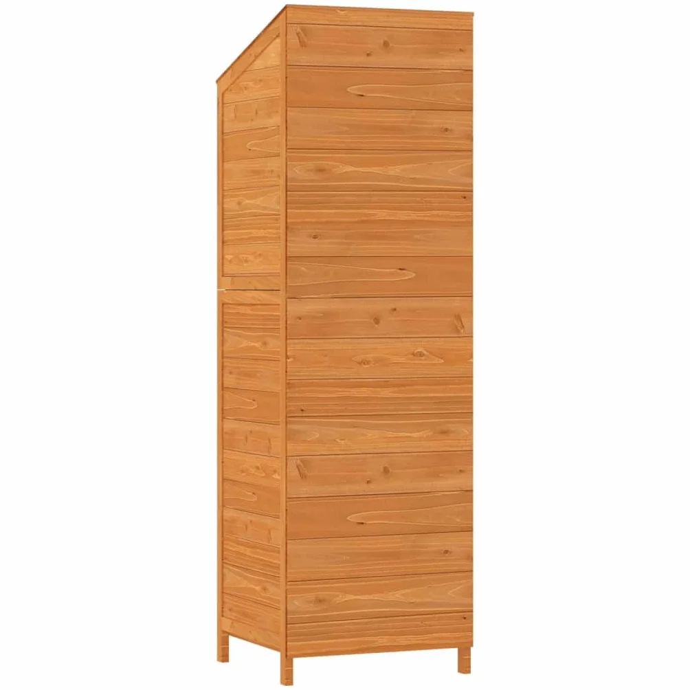 Cobertizo de jardín Madera Maciza de Abeto marrón 55x52x174,5cm