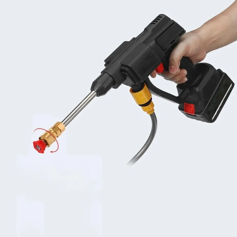 Hidrolimpiadora eléctrica de alta presión 48 V portátil con 2 baterías y accesorios