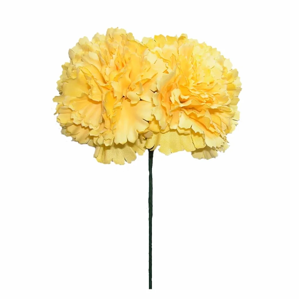 Flor compuesta por 2 claveles Amarillo