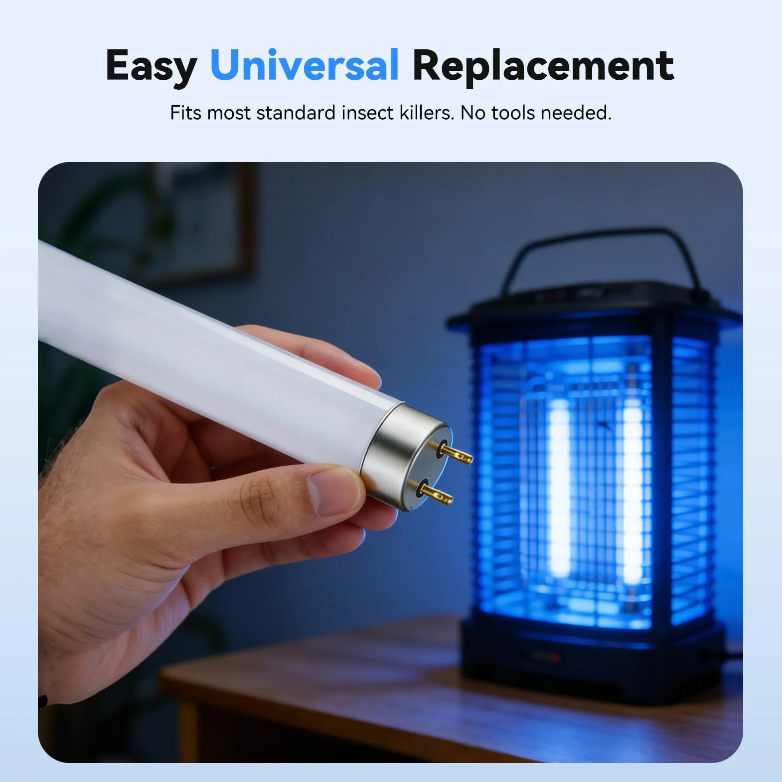 Tubo de recambio BL T8 F10W 13 pulgadas Bombilla UV 365 nm para matamoscas eléctrico