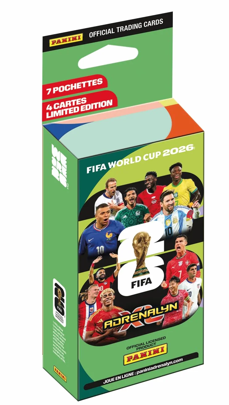 Panini FIFA 2026 Copa Mundial Trading Cards Blister 7 Fundas 4 Tarjetas Edición Limitada
