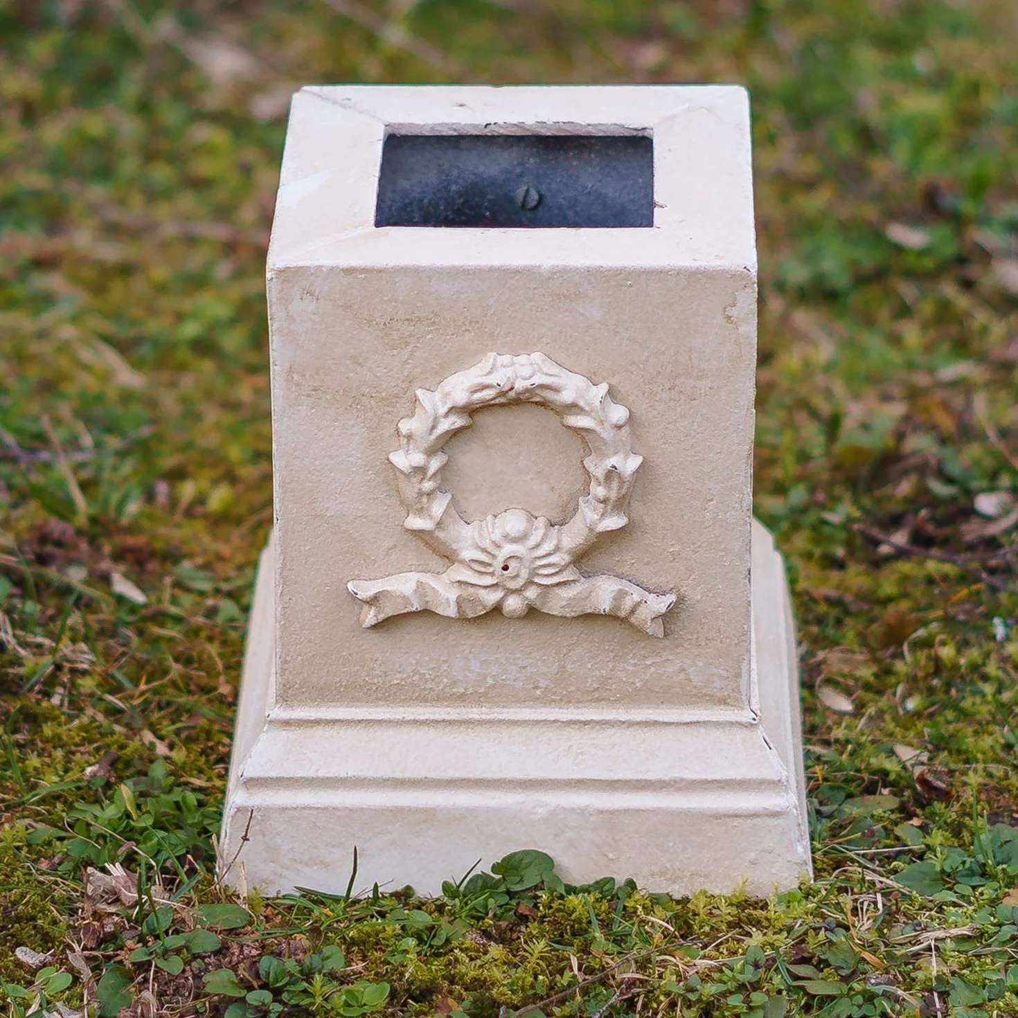 Base sólida Plataforma de jardín Hierro 20cm Estilo Antiguo Blanco