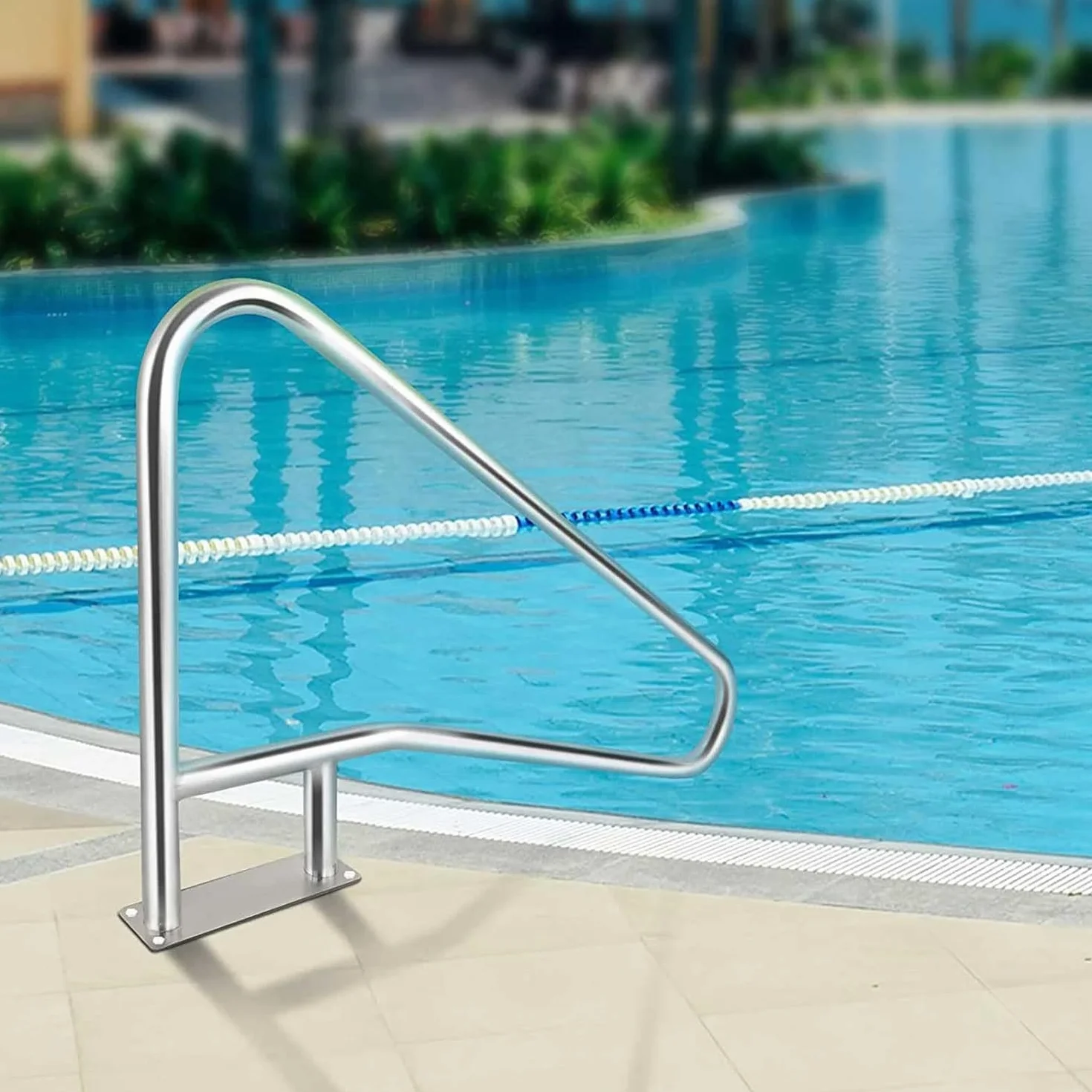 Barandilla de Escalera de Piscina de Acero Inoxidable para Piscina Enterrada Pasamanos