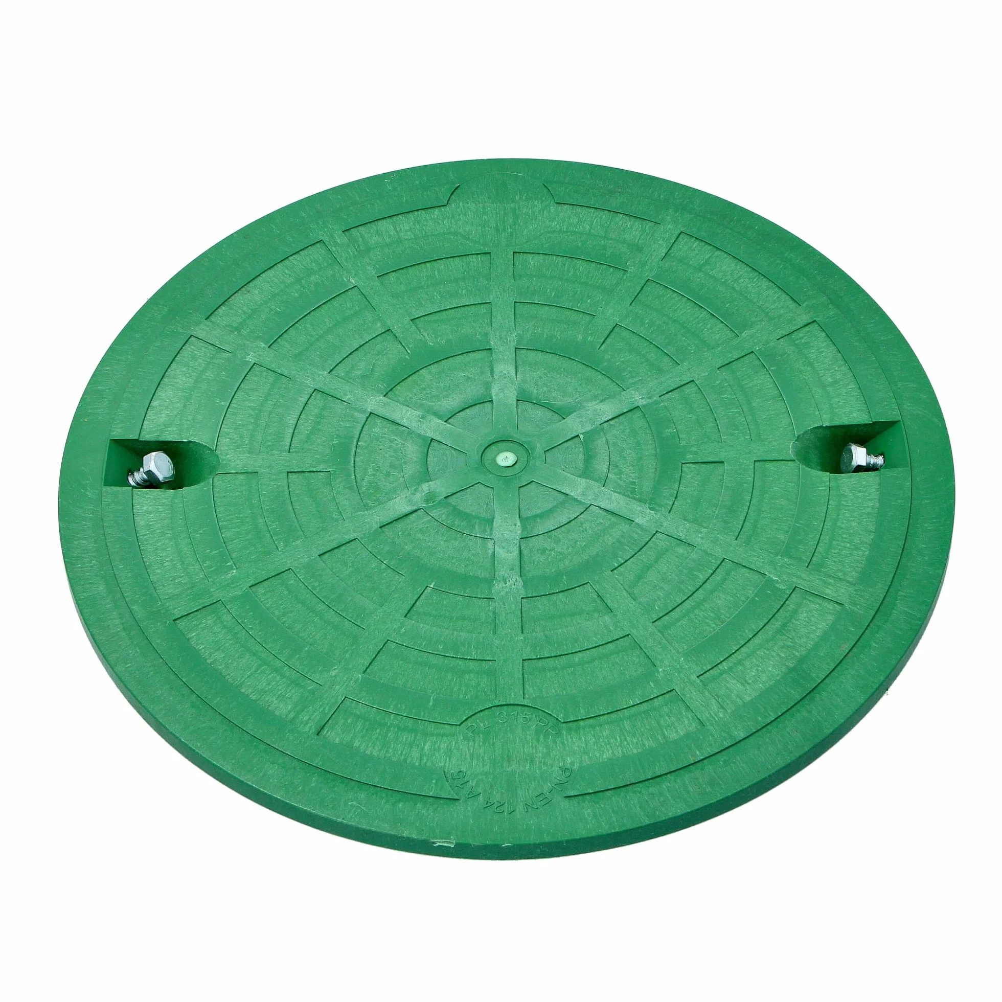 Millto Tapa de tubería DN315 polipropileno A15 verde carga 1,5 t