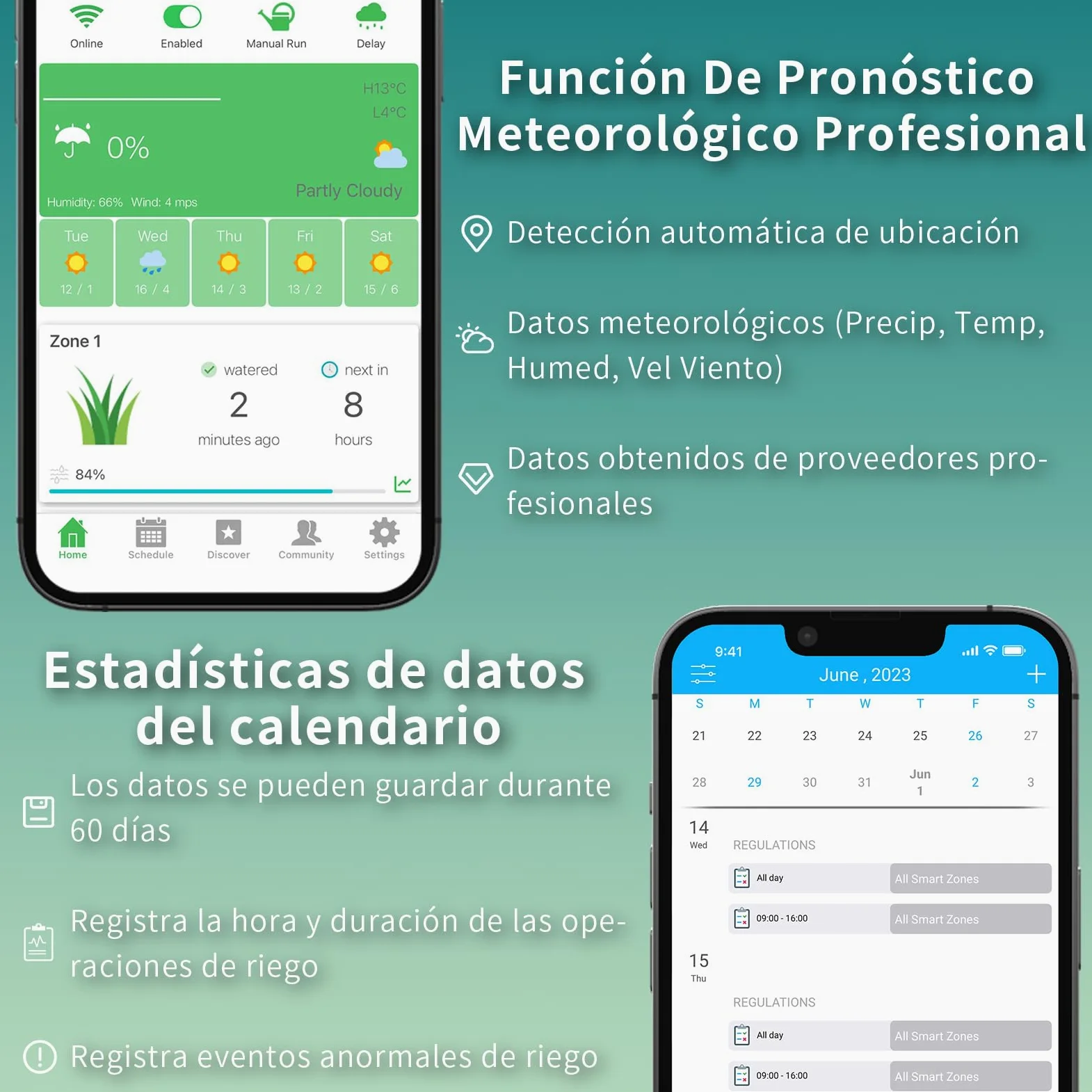 Netro Sprite 12 Zone Programador Riego WiFi Para Césped Con App, Con 24 CA | Serv Meteorol, Datos de Plantas,‌ Programa de Riego, Salto Lluvia, Riego Automático con Sensor Netro, Historial‌,Uso Interior