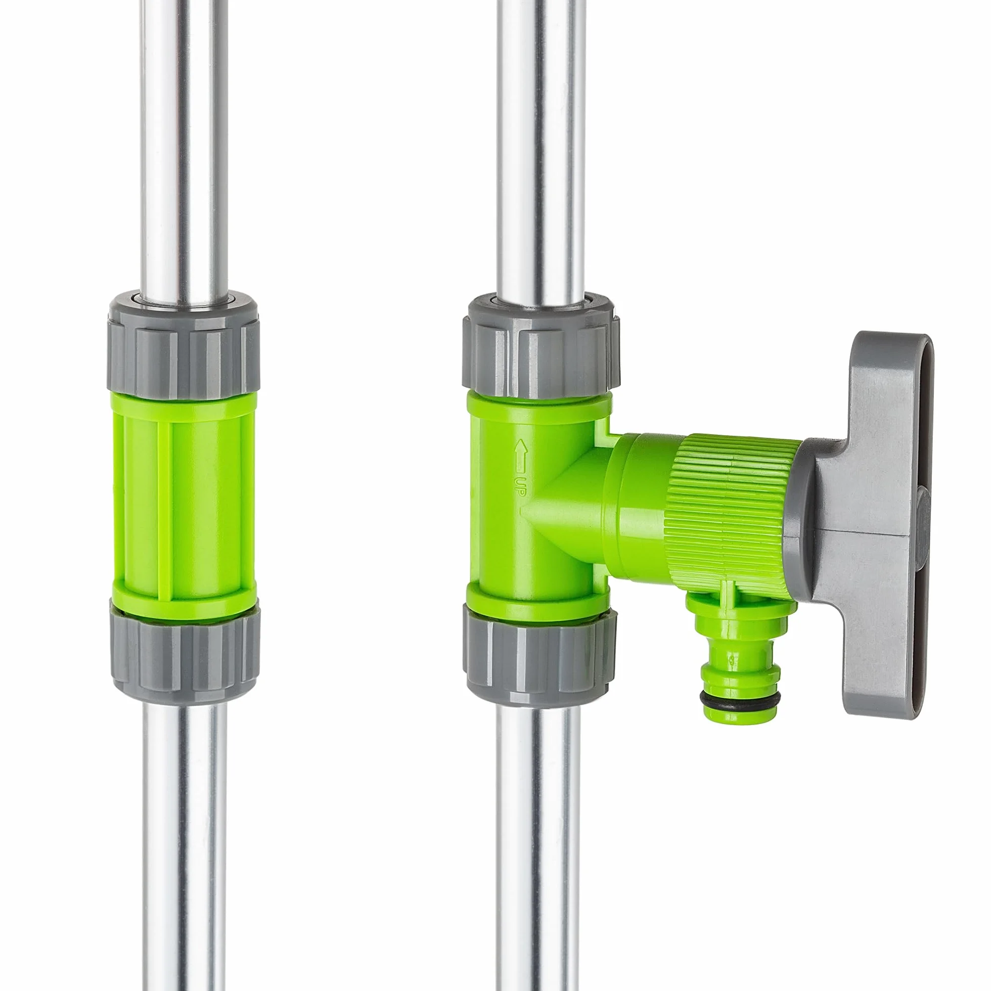 KADAX Ducha de jardín con altura ajustable, exterior con conector 1/2 pulgadas, aluminio para camping