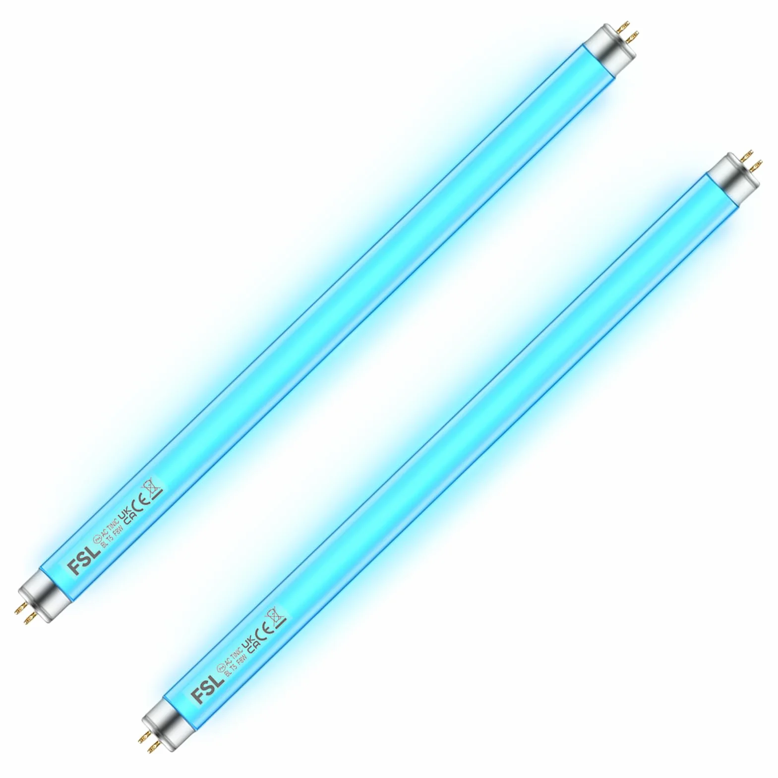 Tubos de Repuesto Antimosquitos UV 365 nm 30.2 cm F8W T5 16W Paquete de 2