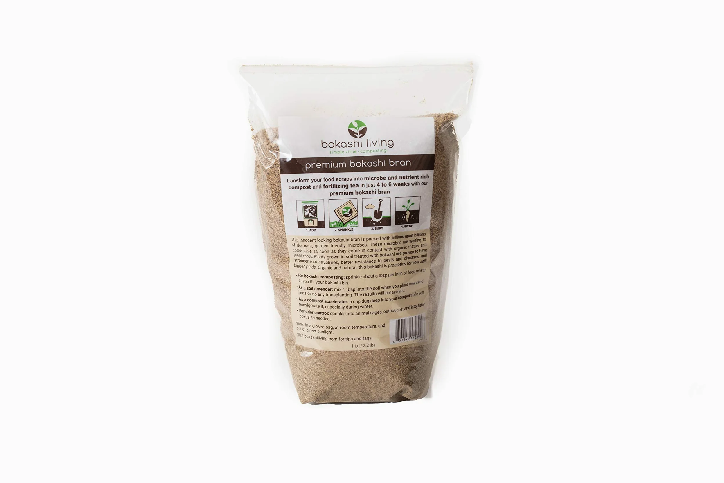 Salvado Bokashi Premium de 12 libras (Acelerador de compost). Extra resistencia, nuestro mejor valor