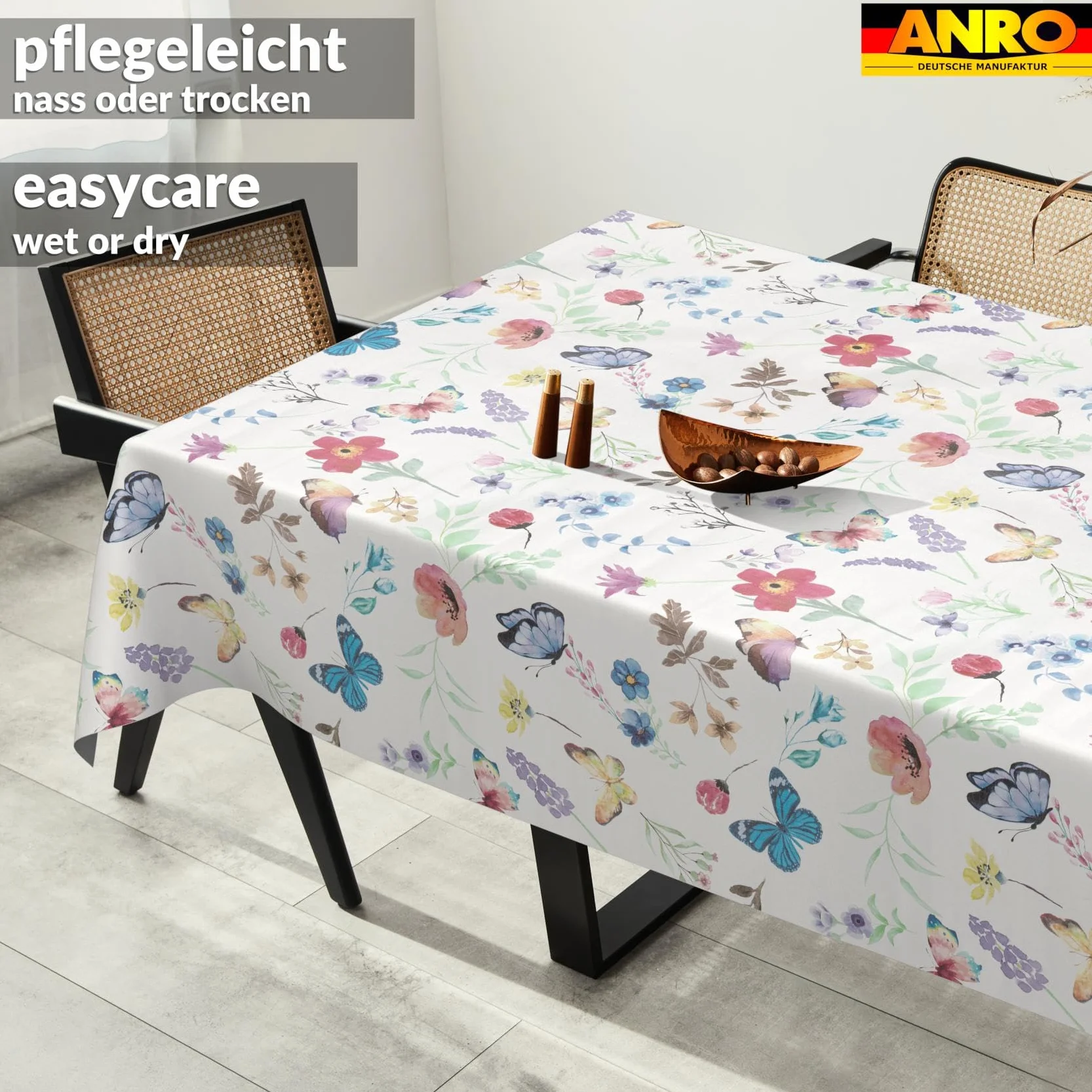 Mantel de Hule Lavable Impermeable Efecto Loto 200 x 140 cm