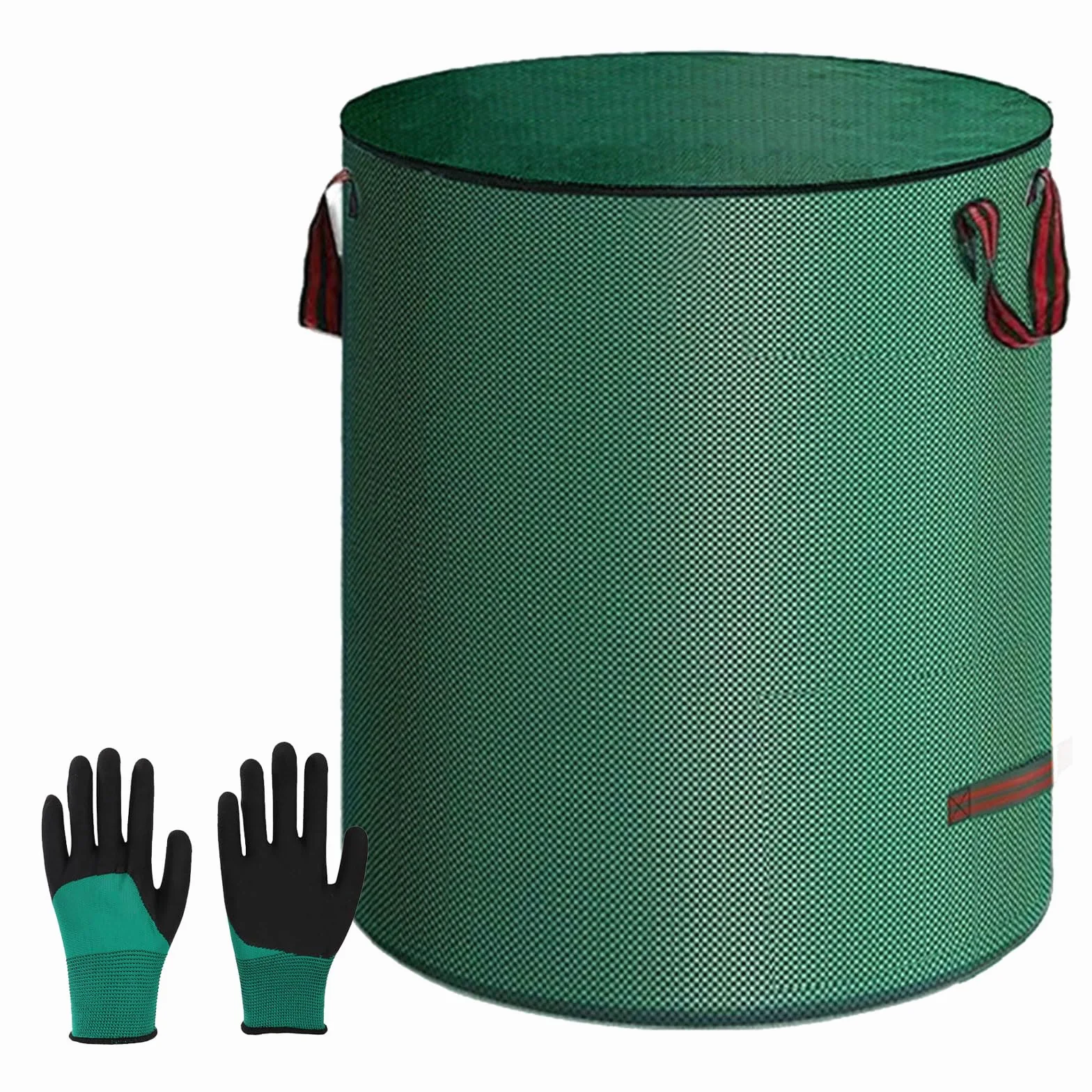 Bolsas y guantes de jardín, almacenamiento de residuos y bolsa de recogida de césped, soporte plegable para bolsas de basura, bolsas de herramientas para residuos de jardín, hojas de hierba, ideal