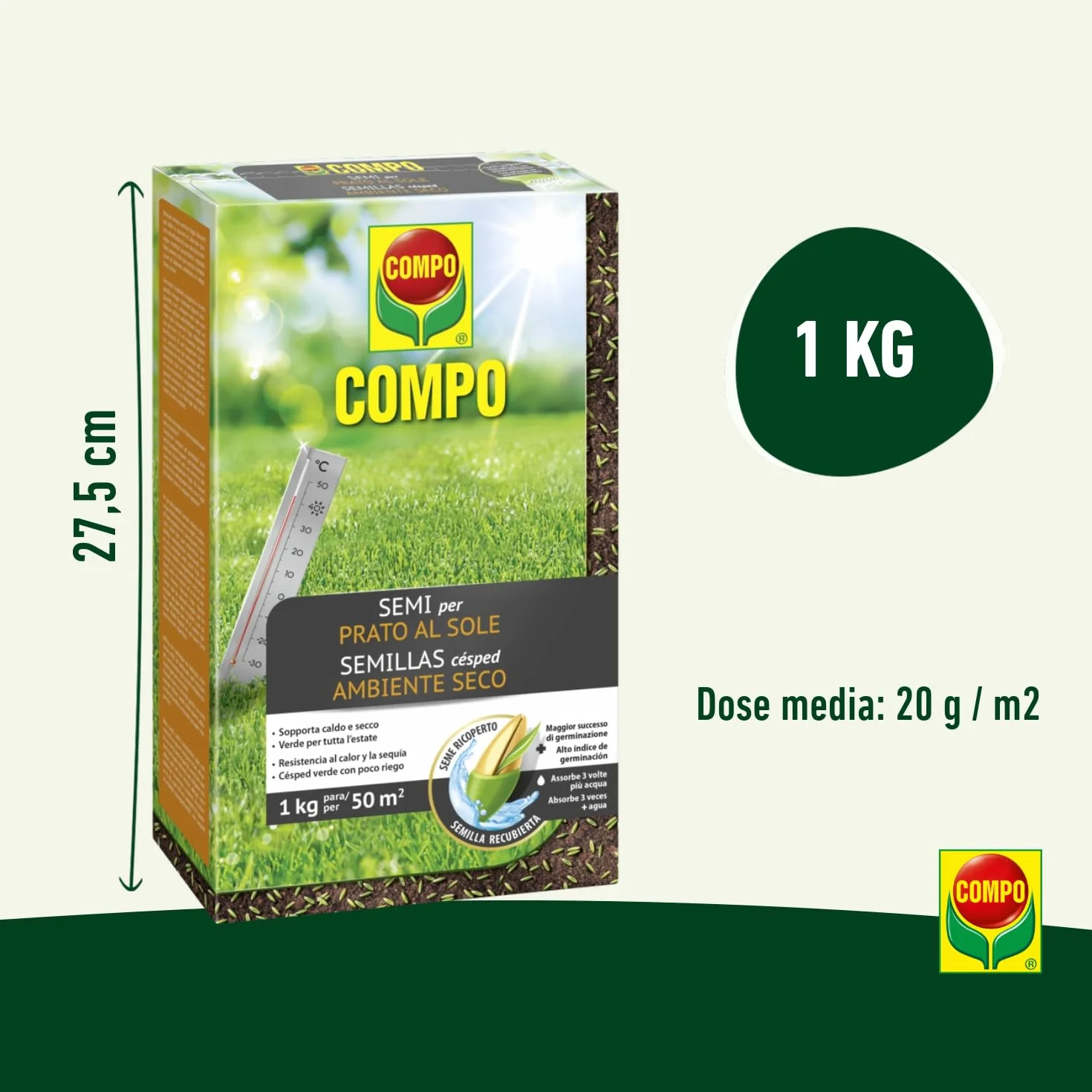 Semillas césped ambiente seco 1kg