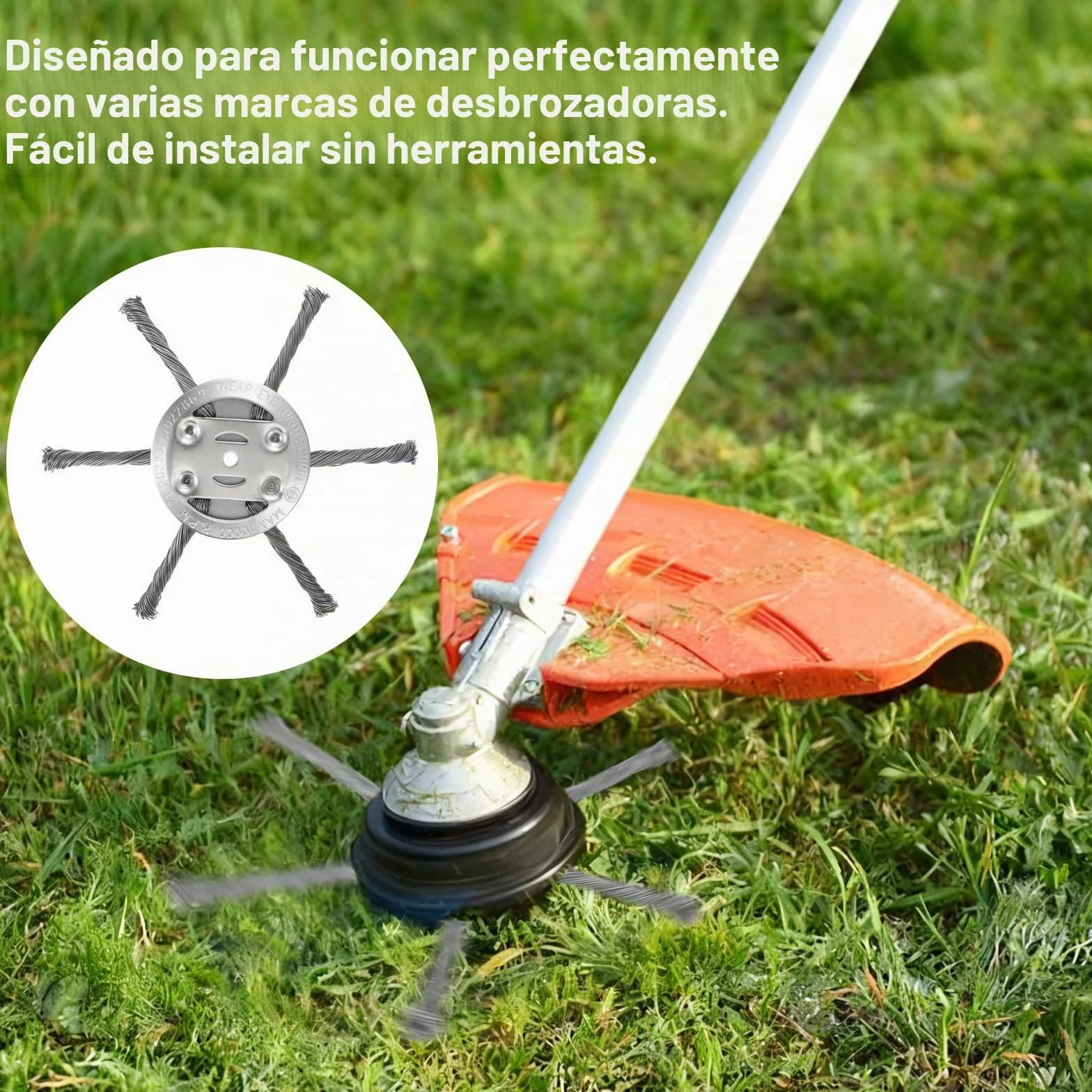 Cepillos para desbrozadora de césped, diámetro interior 5 mm, accesorio cabezal de repuesto