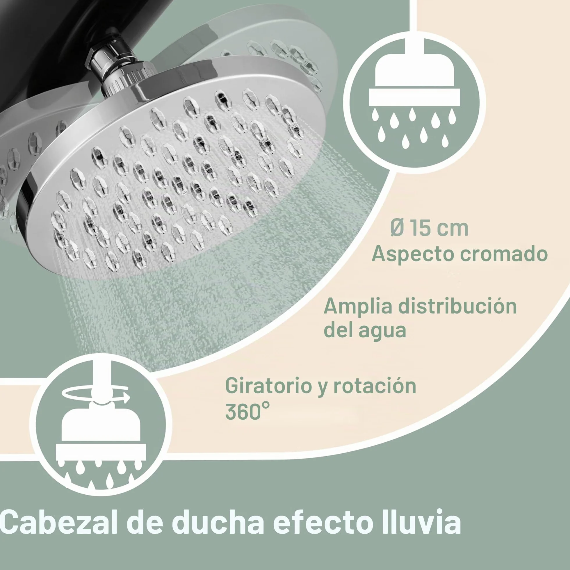 Monzana Ducha Solar Exterior 20L Cabezal Giratorio Lluvia Grifo Metal Conexión Rápida Manguera Agua Caliente Resistente Intemperie Camping Piscina Cubierta Protectora Negro