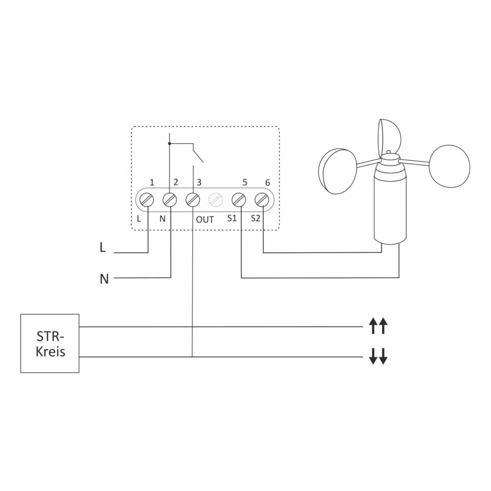 Relé de sensor de viento F&F STR-W 7766