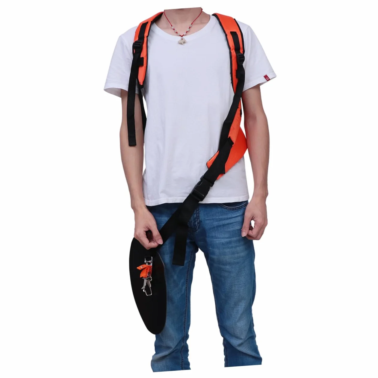 Correa de Hombro para Desbrozadora en Forma Acolchado y Cinturón Ajustable de Tela Oxford para Cortacésped y Podadora