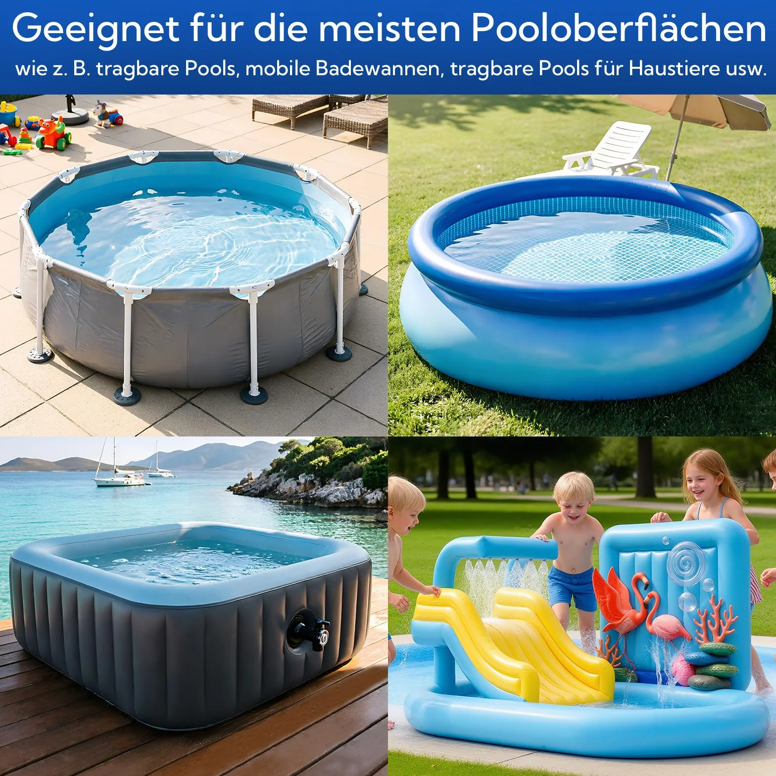 Parches Piscina 10cmx350cm PVC Transparente para Liner