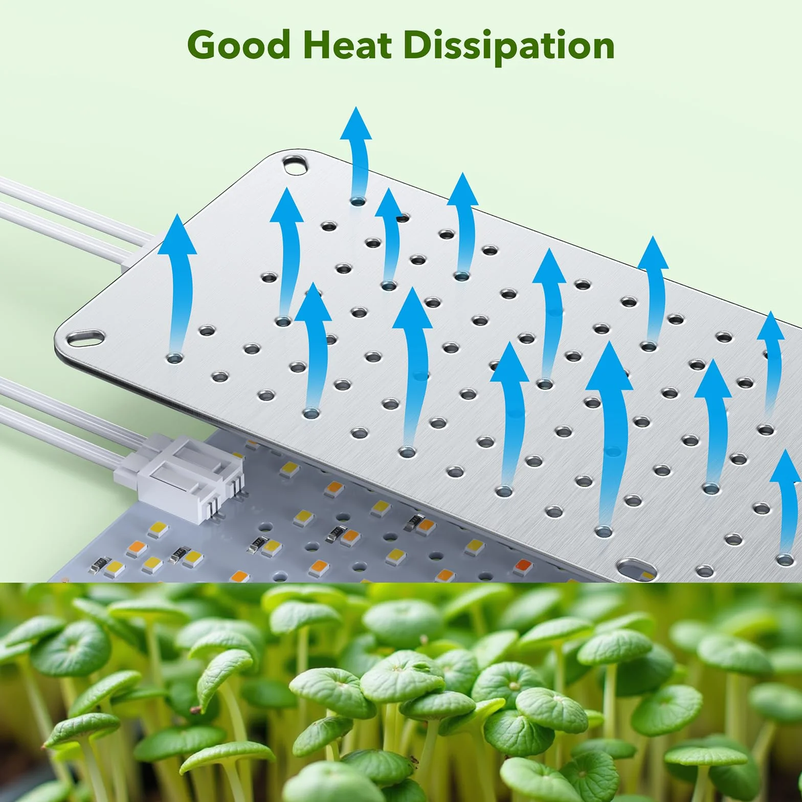 4Pack lámparas LED para plantas, luz de espectro completo para plantas de interior, panel de lámparas de cultivo con auto de 4/8/12 horas, luz de crecimiento para cultivo, vegetación y floración