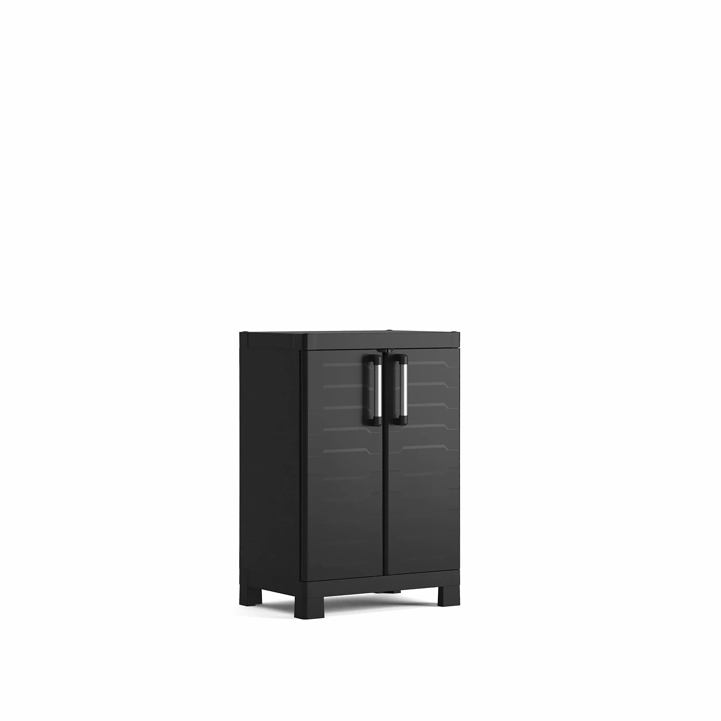 Keter Armario Detroit Bajo 182x65x45 cm Czarny Resina 2 Drzwi