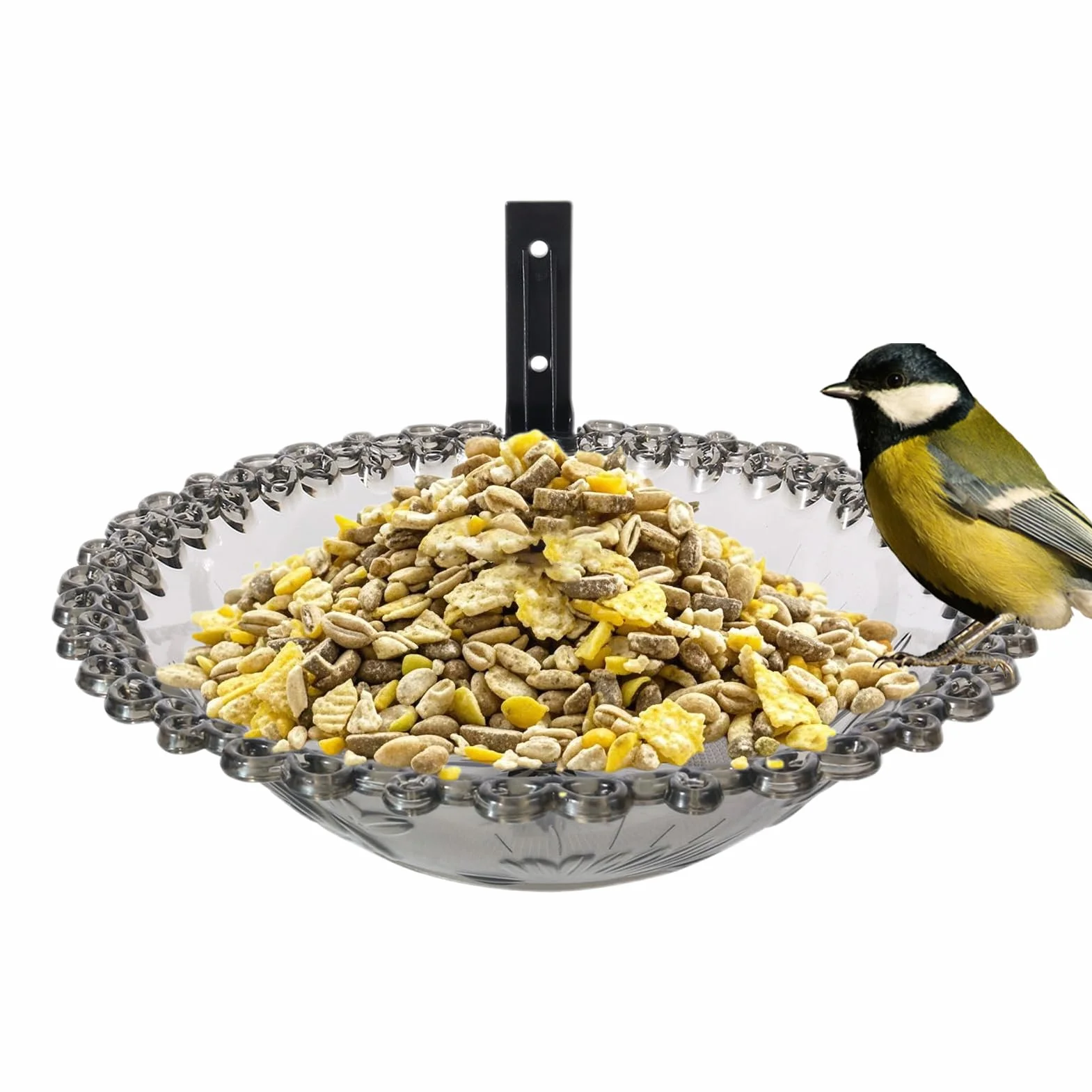 Baño para pájaros de 9 Pulgadas Colgante de Agua Jardín Transparente