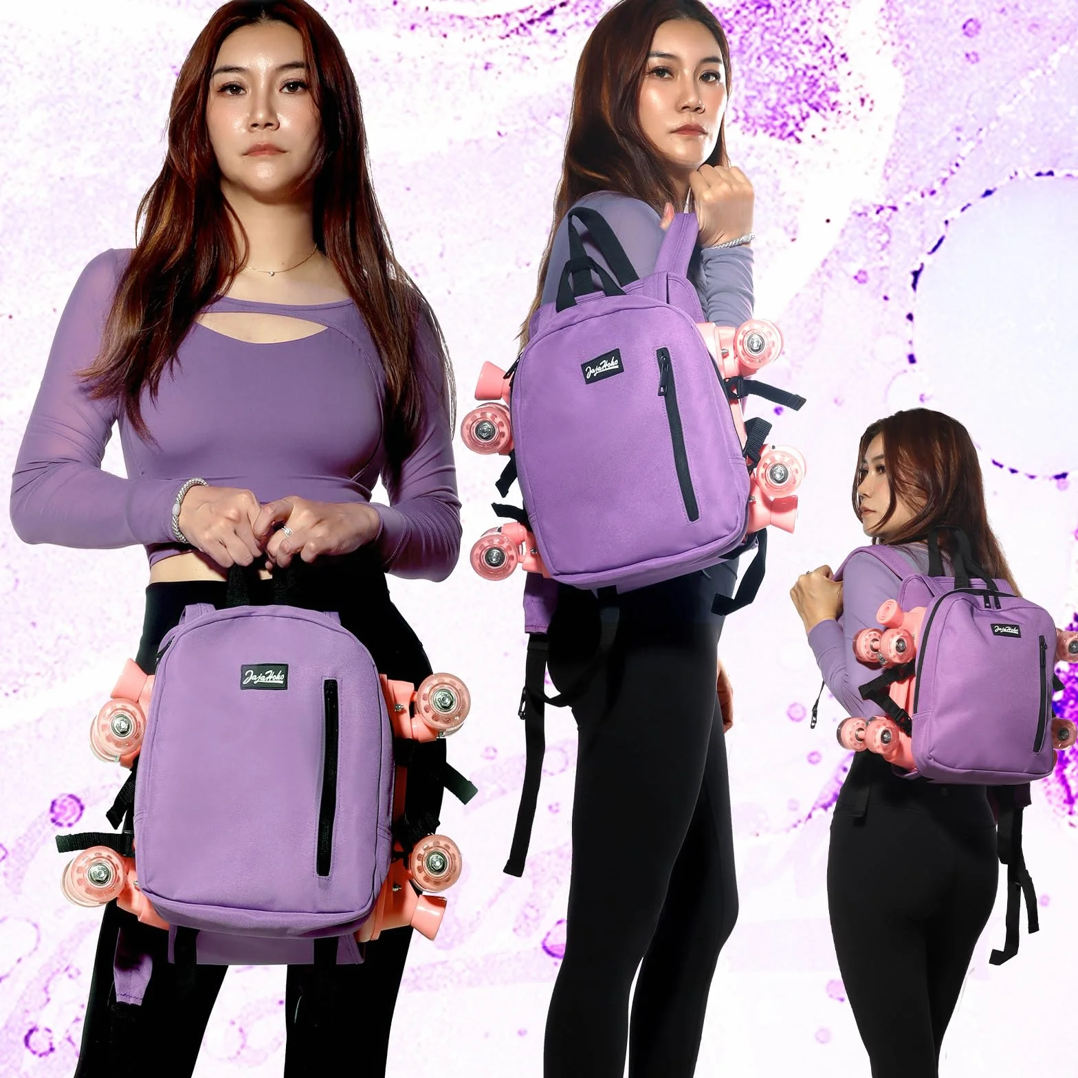 Bolsas de Patines para Mujeres y Hombres, Mochila Deportiva Multifuncional para Patines de Ruedas, Hielo y en Línea