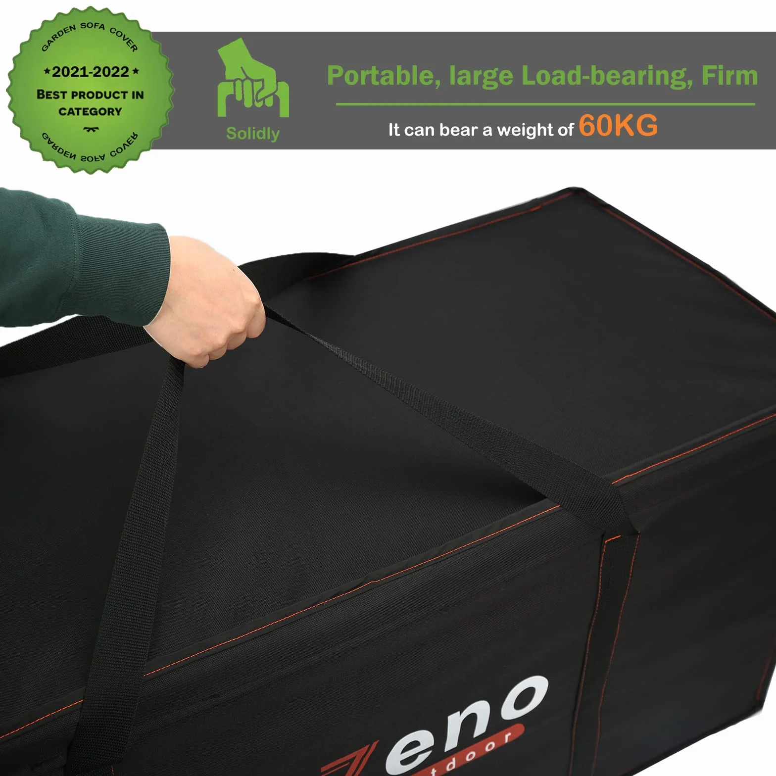 Enzeno Bolsa de almacenamiento para muebles de jardín anti-UV 175x75x55 cm