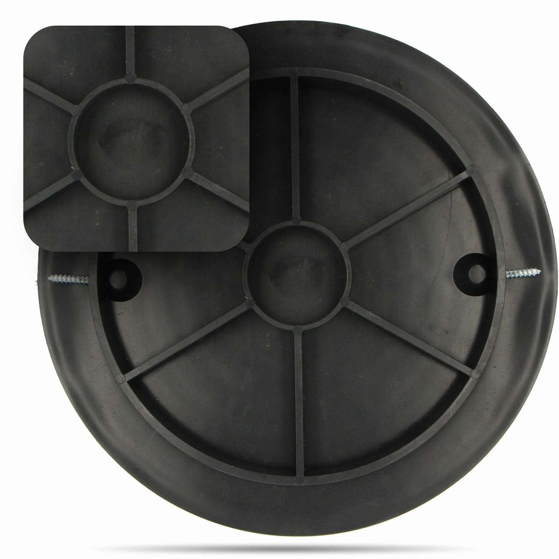 Millto Tapa de alcantarillado de plástico redondo DN340 negro PP Kl.A15 carga 1,5 t
