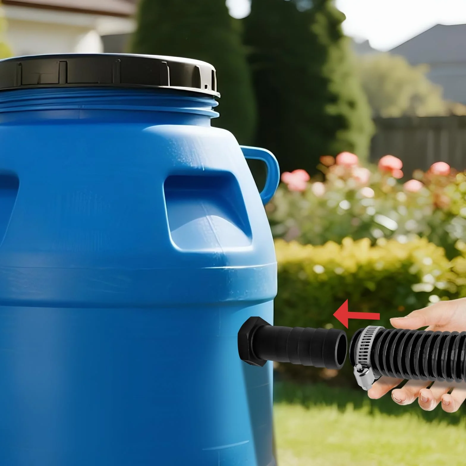 Kit de colectores para agua de lluvia, conector para bajera y cisterna con goma y junta