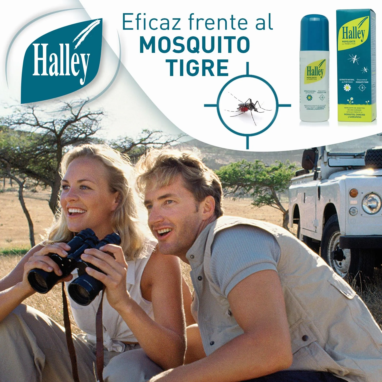 HALLEY Repelente de Insectos 150ml Protección Mosquitos Garrapatas 96% Natural 3 Años+