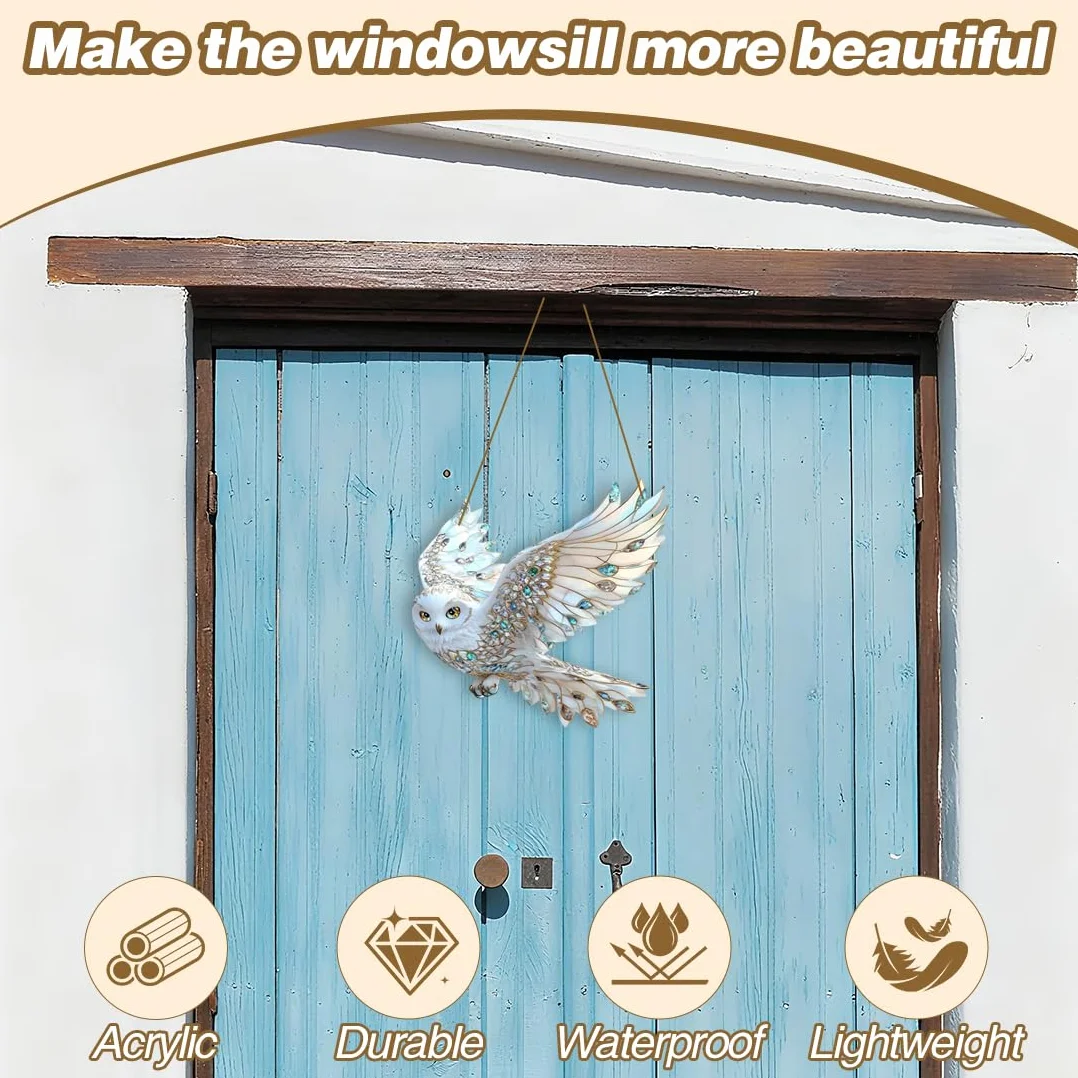Atrapasueños Búho Acrílico Colgante Decoración Ventana Jardín