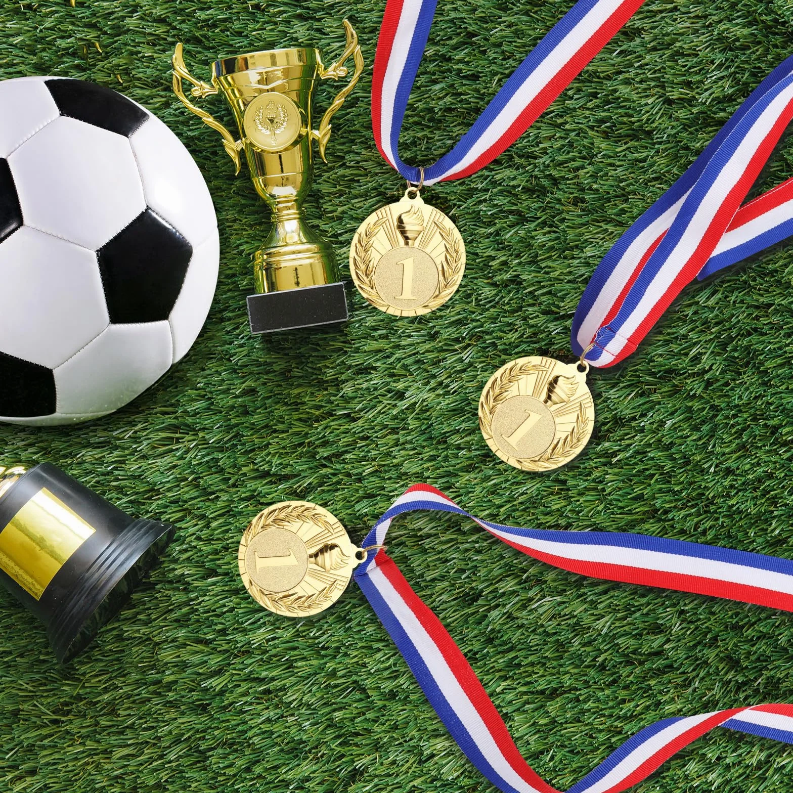 GeeRic 12 Piezas Medallas de Oro para Niños, Fiestas Infantiles y Premios Deportivos