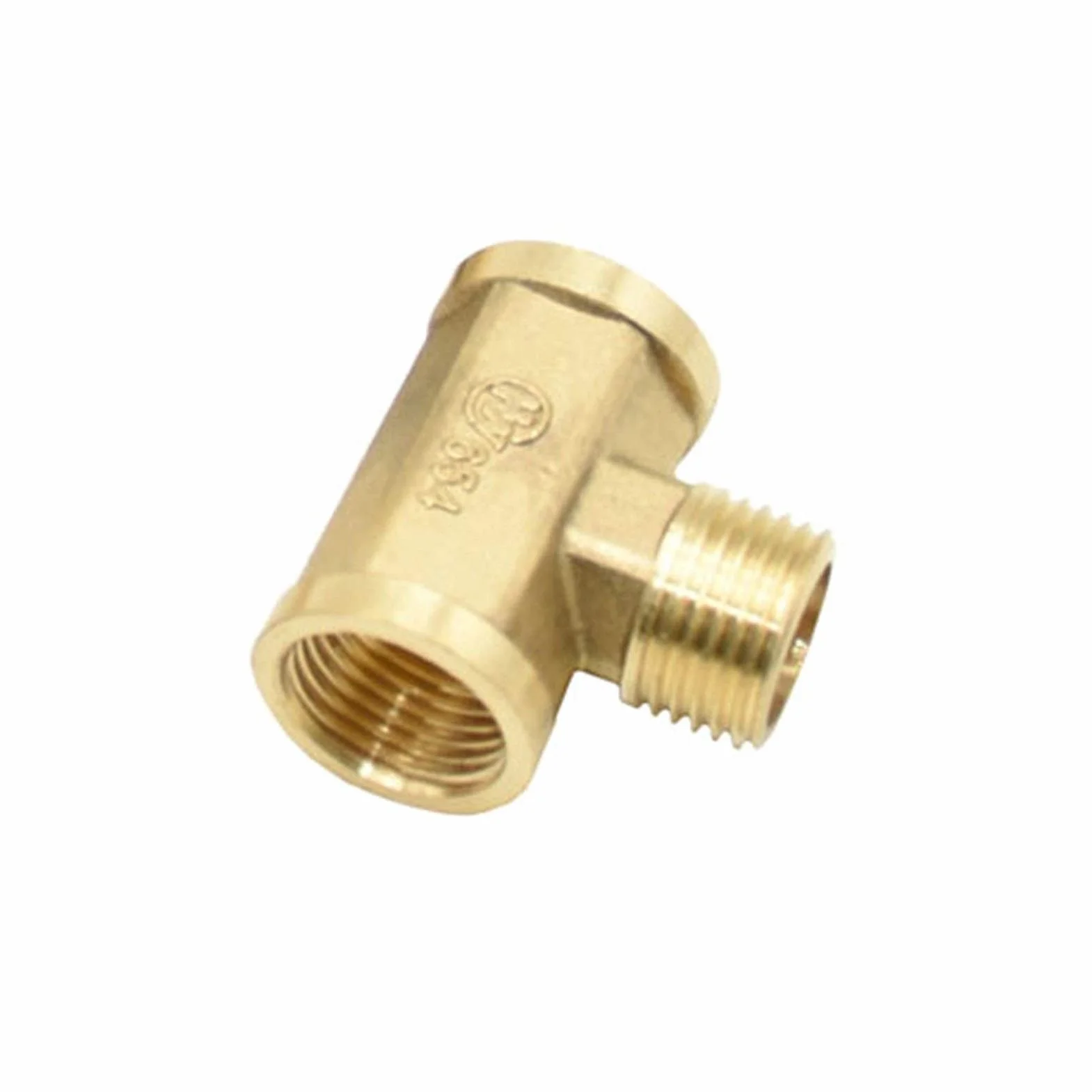 Manguera de jardín Conexión rápida Latón Tubería de agua de 1/2 pulgada de tres vías con rosca conector T G1 / 2 rosca interna, Centímetro agua Divisor Connector Racores 10Pcs (Color : D)