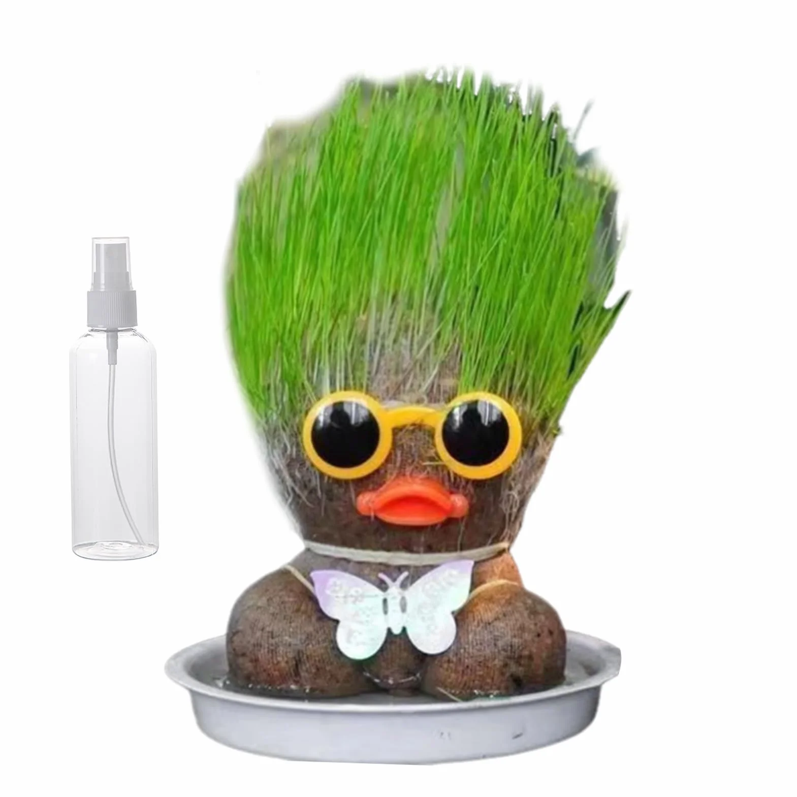Muñeca De Hierba Kit Para Crecer Su Propio Cabello 10 Cm Decoración Educativa De Plantas