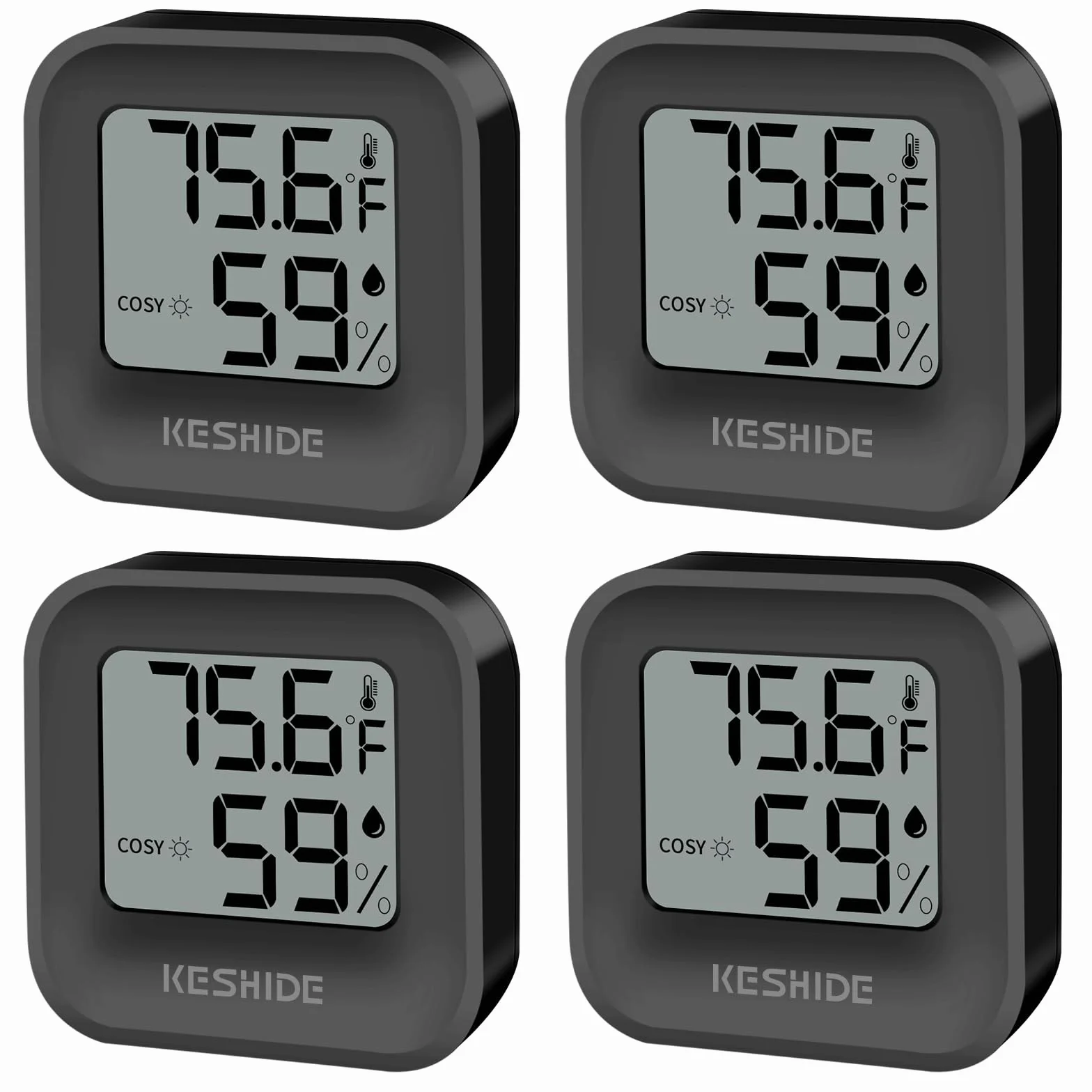 Termómetro higrómetro digital para temperatura ambiente, medidor de humedad, termómetro interior, calibración de precisión, sensor de temperatura LCD, dormitorio, habitación de bebé, oficina