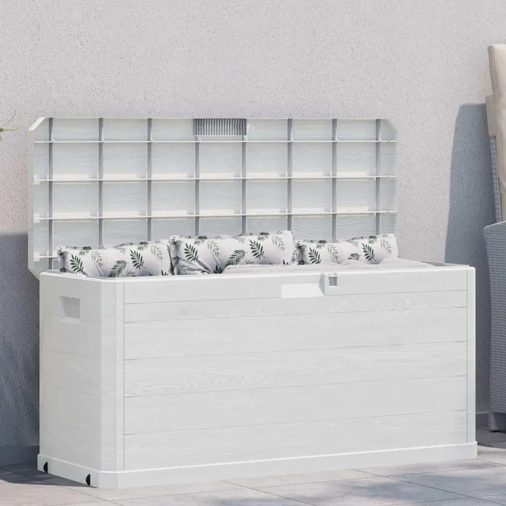 vidaXL Caja Almacenamiento Jardín 280 L Gris Claro
