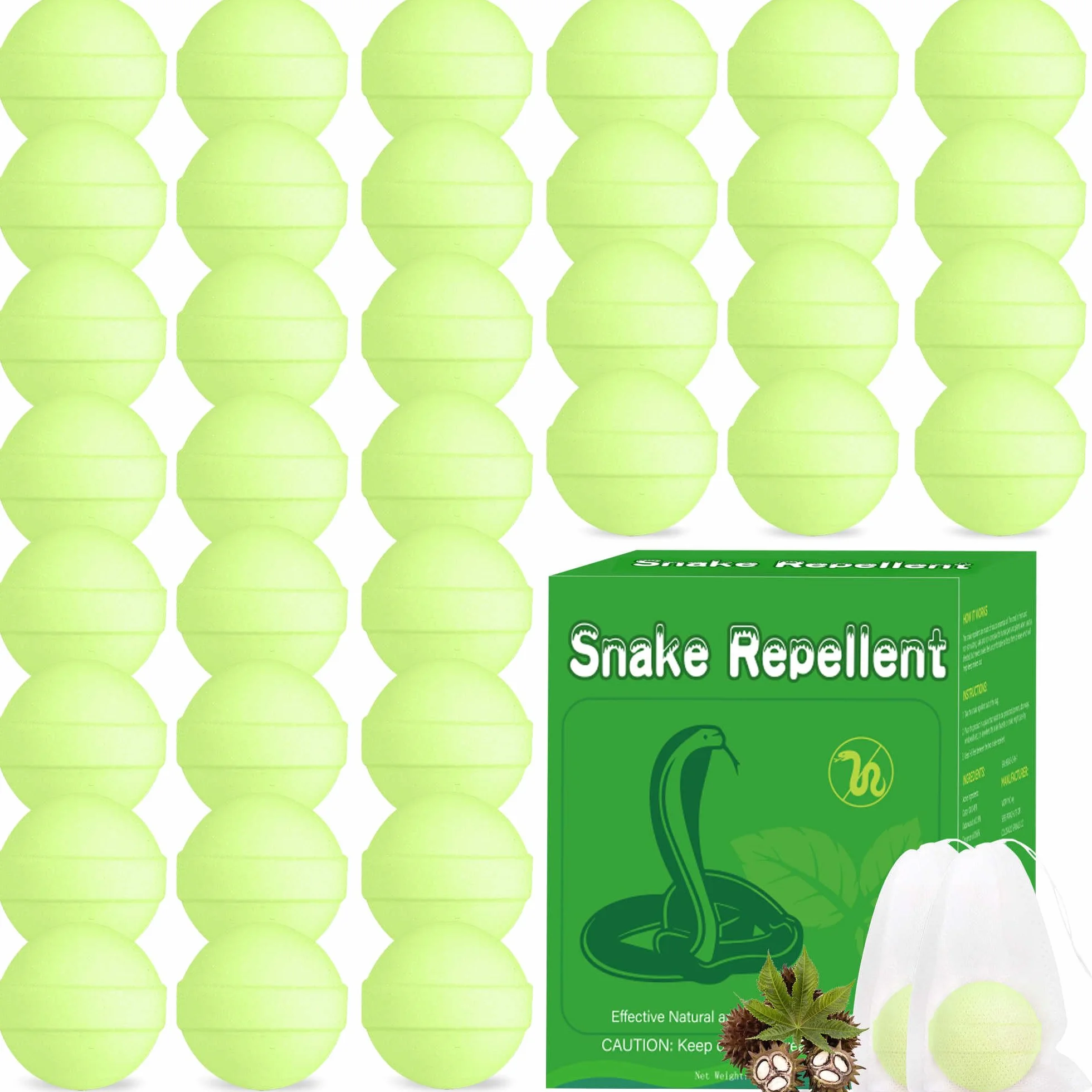 Repelente de Serpientes para Patio, Repelente Natural de Lagartijas, Exteriores e Interiores, Paquete de 36