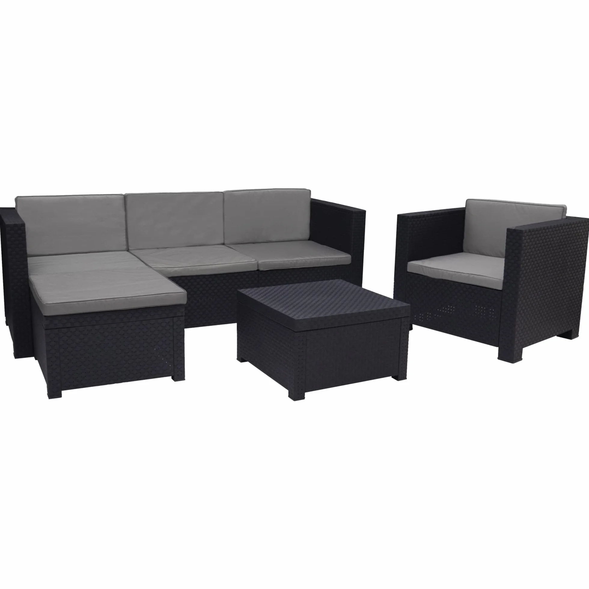 Set Muebles de Salon Exterior 5 Plazas SP Berner Manhattan Grafito