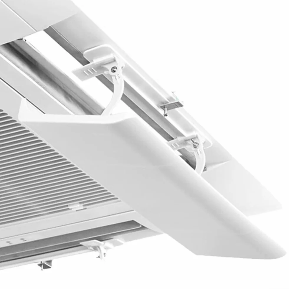 Deflector de aire acondicionado de casete 180° para techo, blanco, 58 x 15 cm