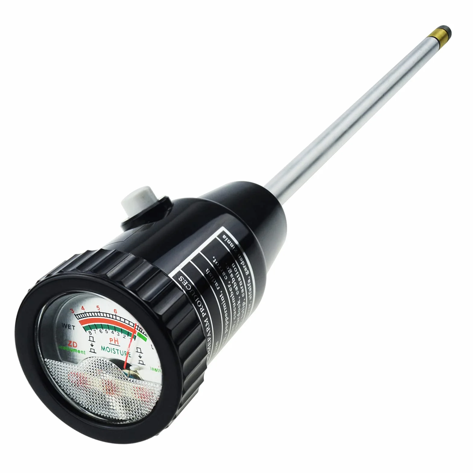 Medidor De PH Y Humedad Del Suelo Con Sonda De Electrodos De 295 Mm De Largo, Herramientas De Kit De Probador De Suelo A Prueba De Agua, Para Jardines Interiores Y Exteriores