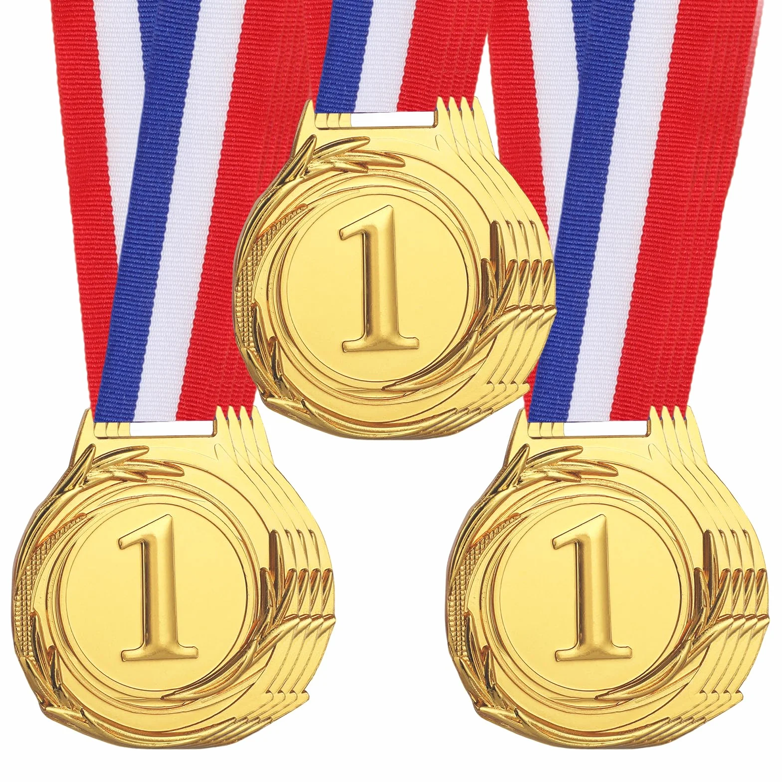 Medallas de oro con cinta para eventos infantiles, aulas y deportes