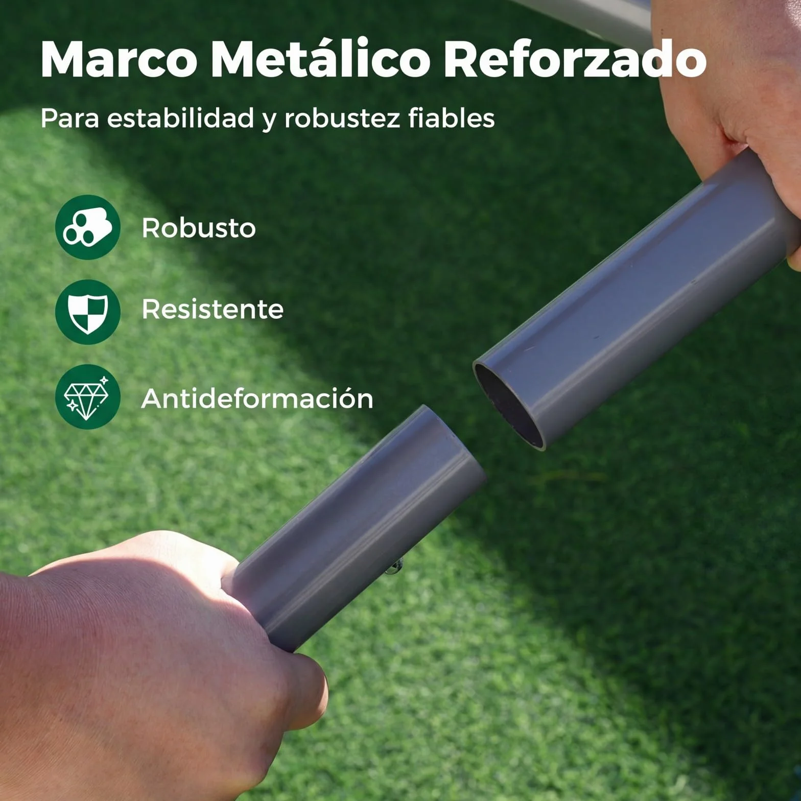 COSTWAY Garaje Exterior para Coche 586x305x280 cm Lona PE Resistente al Agua