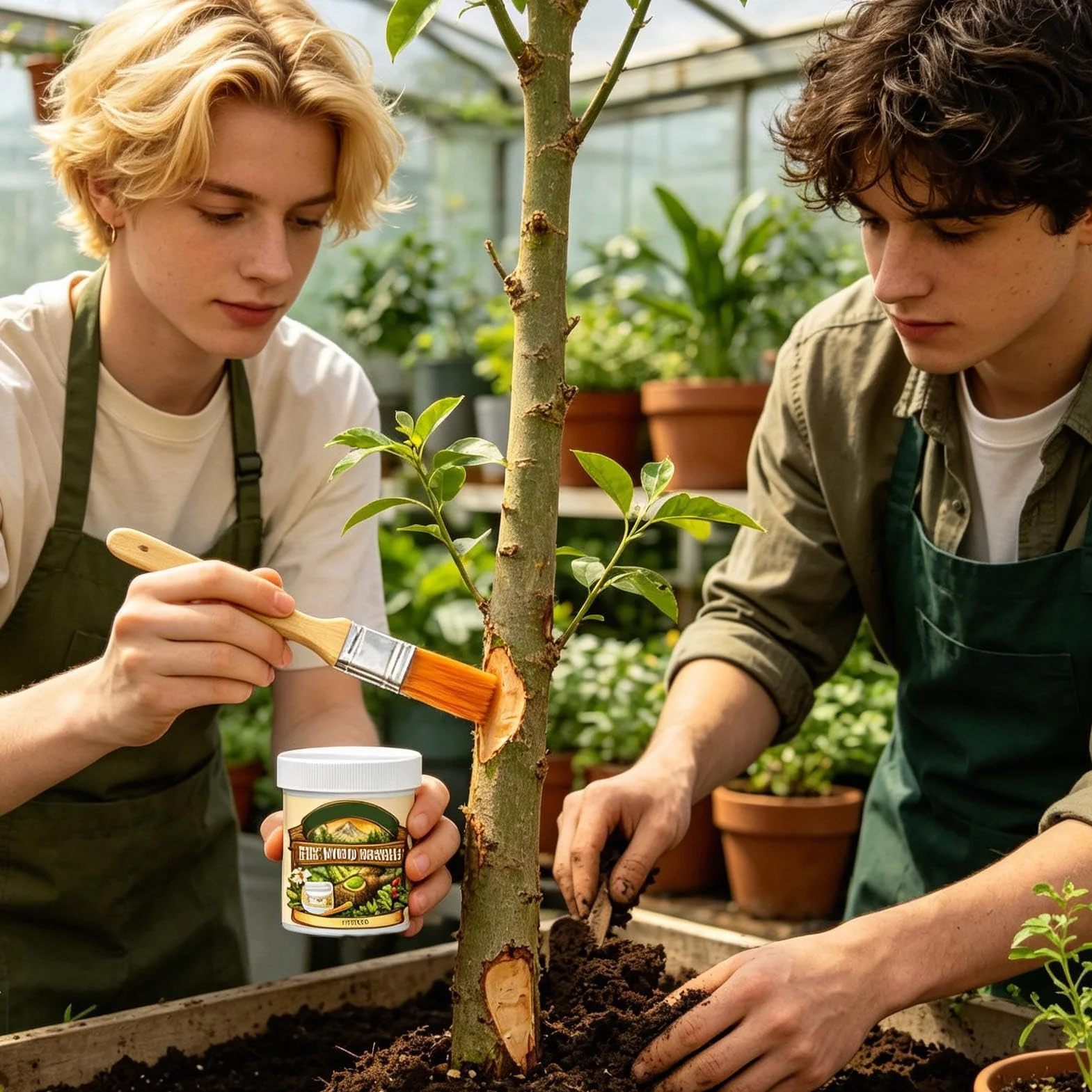 Sellador de heridas de árboles pasta protectora 150 g reparadora para injertar jardín arbustos