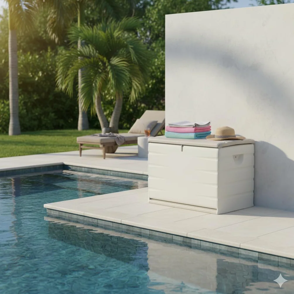 Recamania Baúl de Jardín 260 litros 80 x 61 x 53 cm Exterior Multiusos