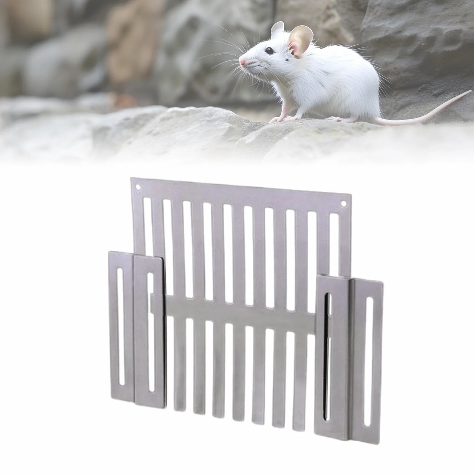 Rejilla de Drenaje de Pared Lateral Deslizante, Protector Resistente a Intemperie, 19.2 cm x 15 cm